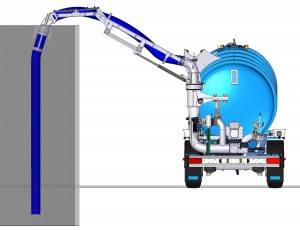 Tankauflieger mit Saugarm Tankauflieger | Tankchassis